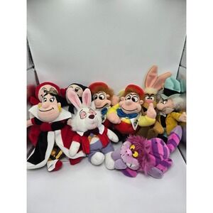 Vintage Disney Store Alice in Wonderland Mini Bean Bag Plush Set of 8